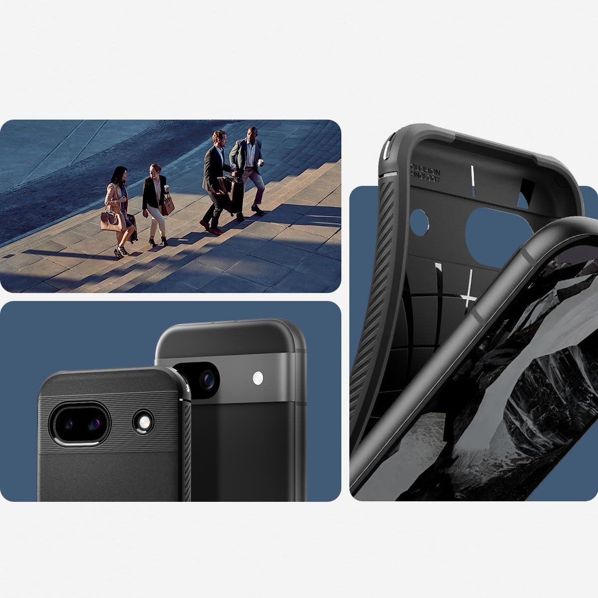 Etui pancerne Spigen Rugged Armor do Google Pixel 8A, czarne